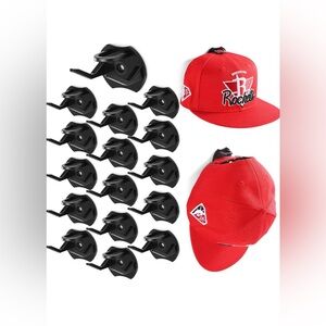 Adhesive Hat Rack for Wall Baseball Caps, 16 Pack Hooks for Hats, Strong Hold ha